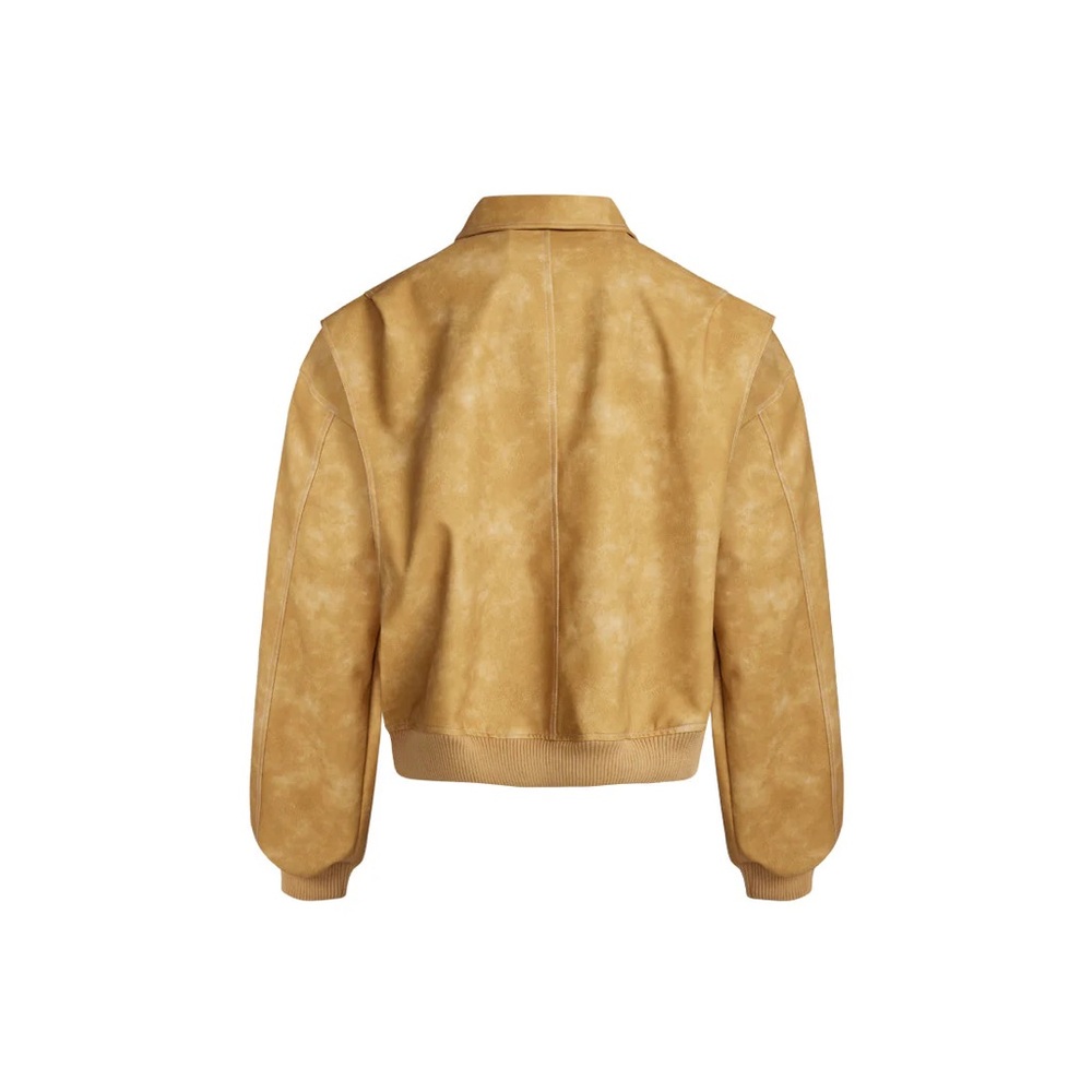 Lioness Mustard Yellow Suede Zip-Up Jacket - Picture 6 of 7